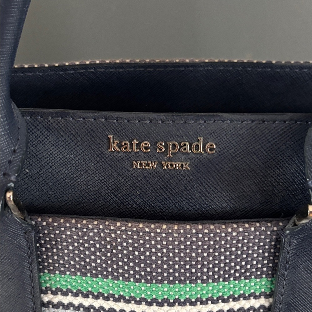 Kate Spade Navy and Striped Satchel - Picture 2 of 6